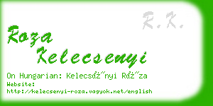 roza kelecsenyi business card